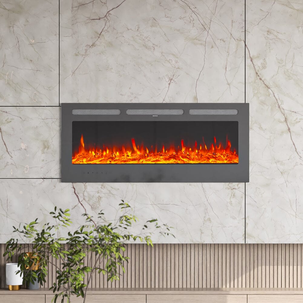 Elektrokamin 50 Zoll Zur Wandmontage – 1800W Heizfunktion & 9-Farbiger Flammeneffekt