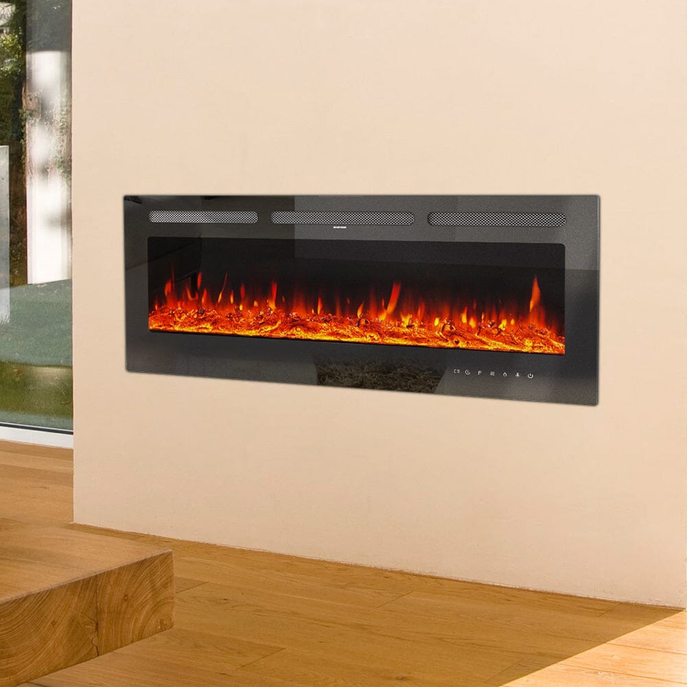 Elektrokamin 50 Zoll Zur Wandmontage – 1800W Heizfunktion & 9-Farbiger Flammeneffekt