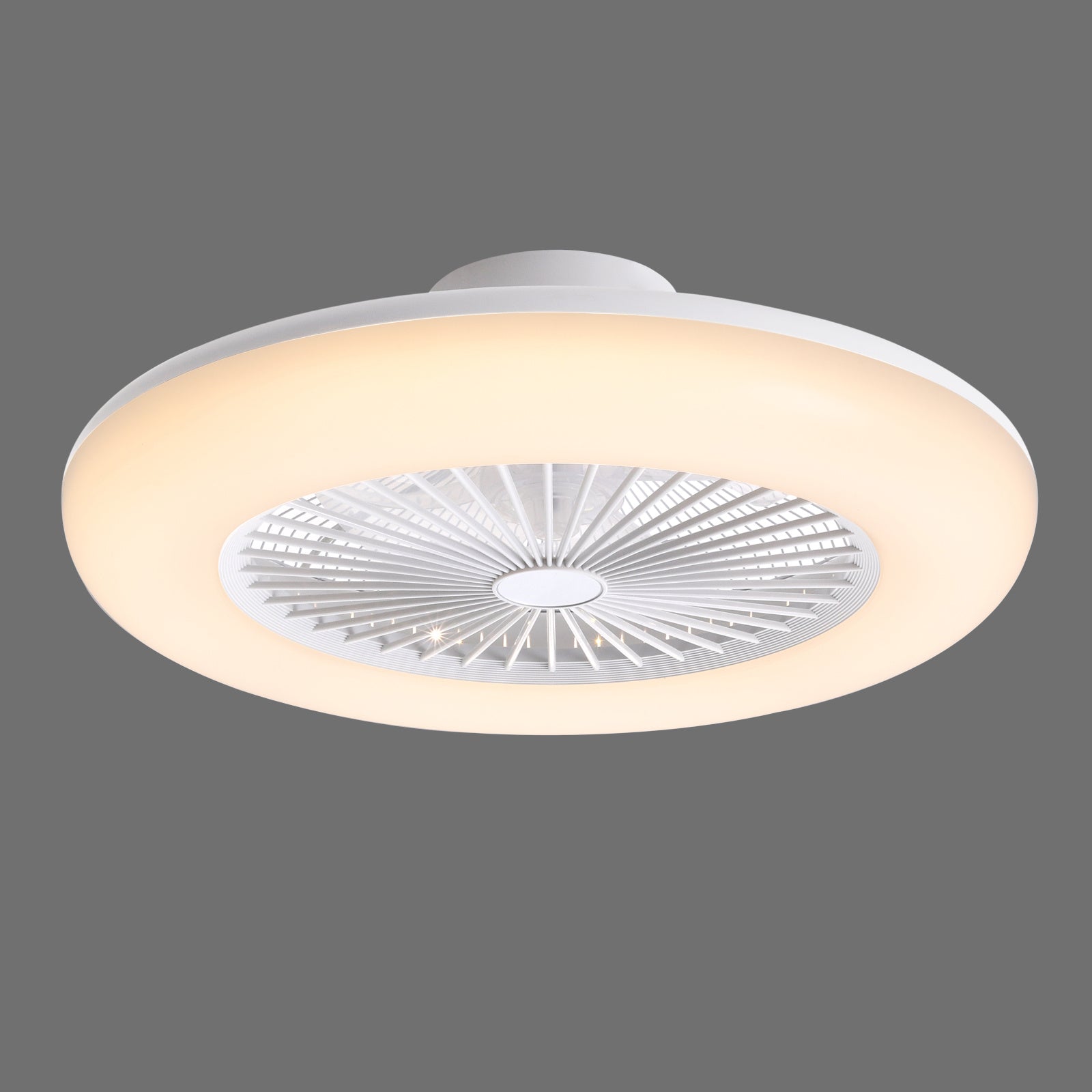 Effizienter Deckenventilator Ø 55 cm mit Fernbedienung und 3-Farb-LED-Beleuchtung