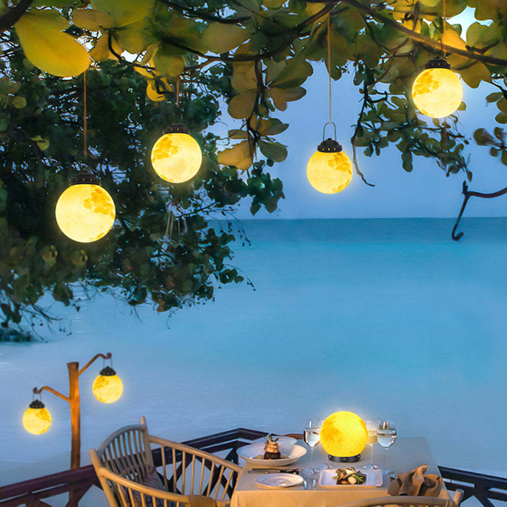 Outdoor-Pendelleuchte mit LED im Modernen Golden Moon-Design