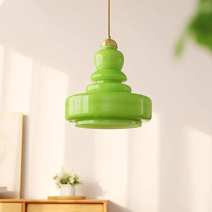 Bauhaus Stil Glas Pendellampe – Vintage Deckenleuchte