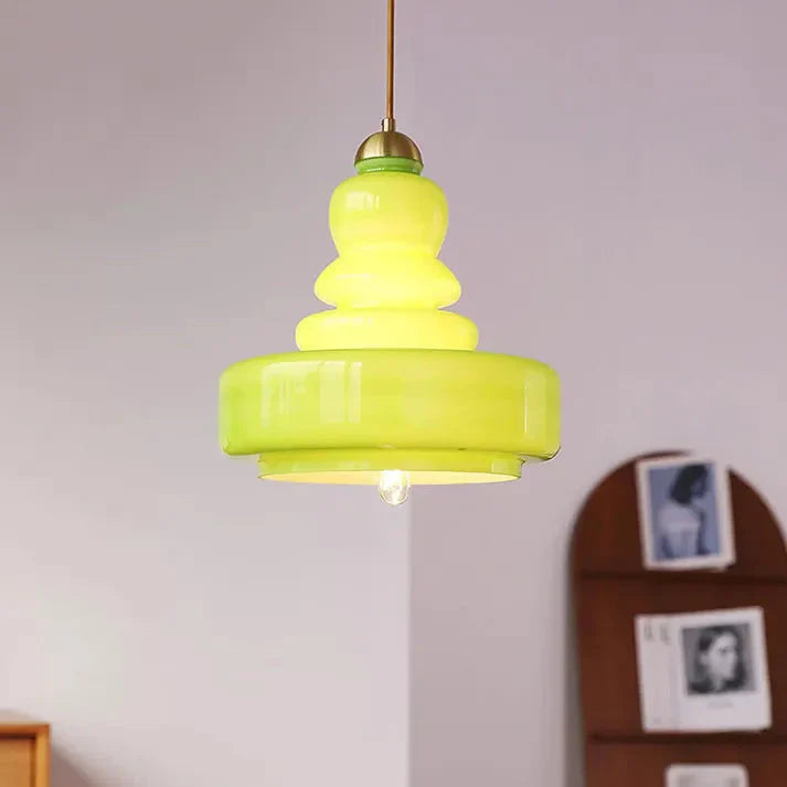 Bauhaus Stil Glas Pendellampe – Vintage Deckenleuchte