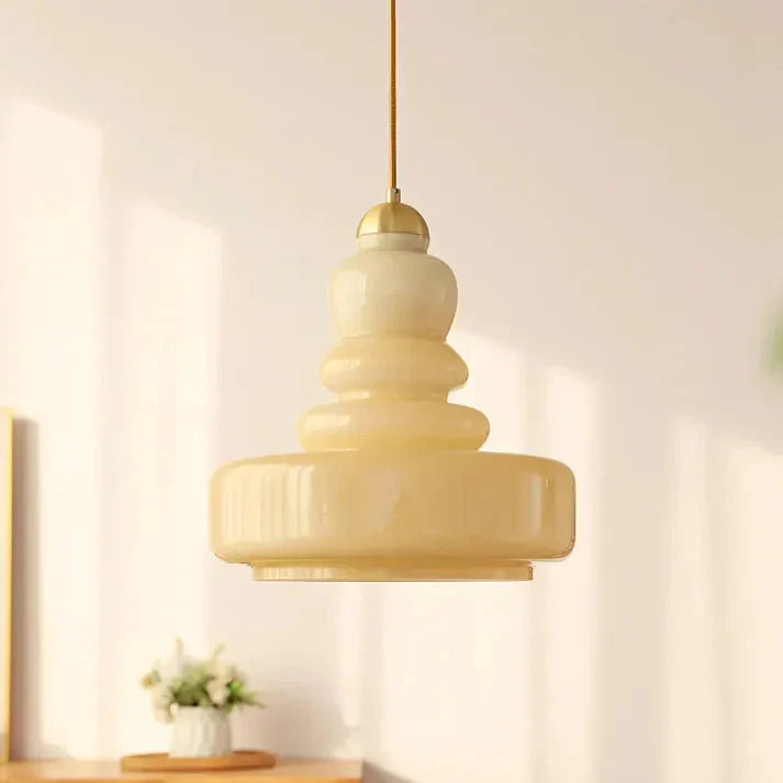 Bauhaus Stil Glas Pendellampe – Vintage Deckenleuchte