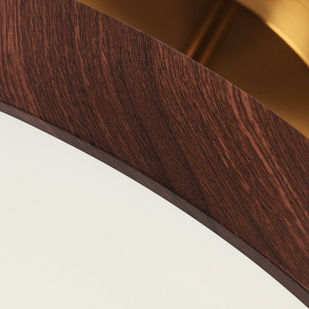 Halb Eingelassene Deckenlampe aus Holz mit Integrierter LED