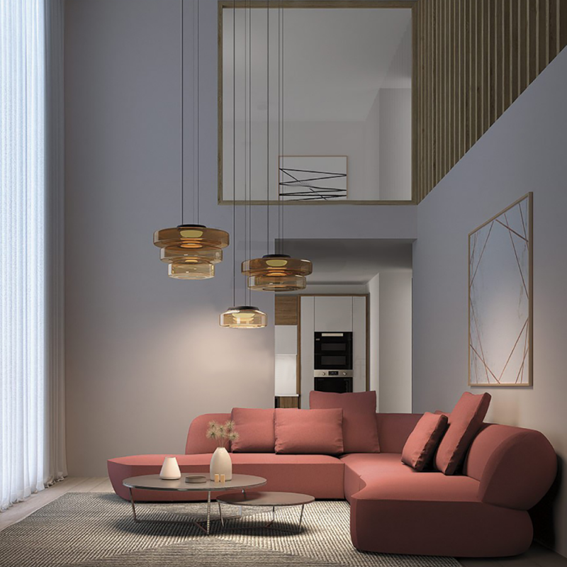 Funktionale Glaspendelleuchten im Bauhausstil