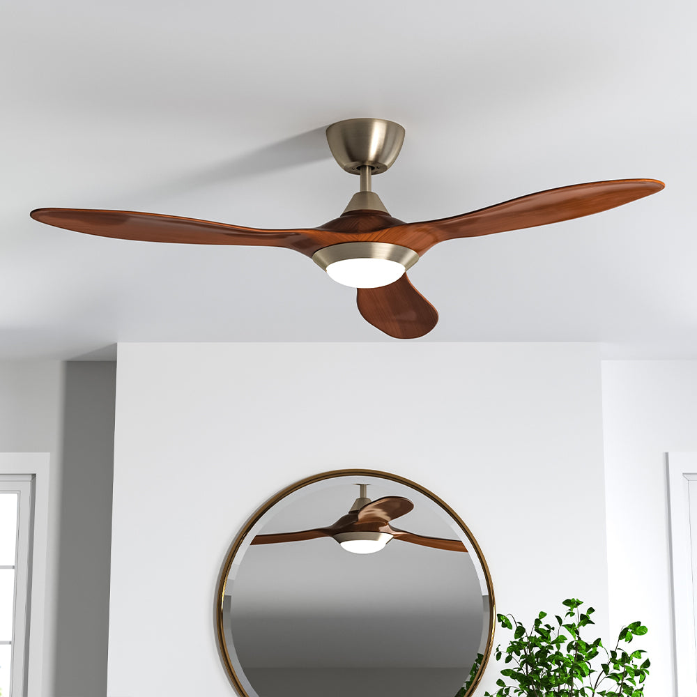 Vielseitiger 52-Zoll Deckenventilator mit Licht, Fernbedienung, 3 oder 5 Flügeln und Timer