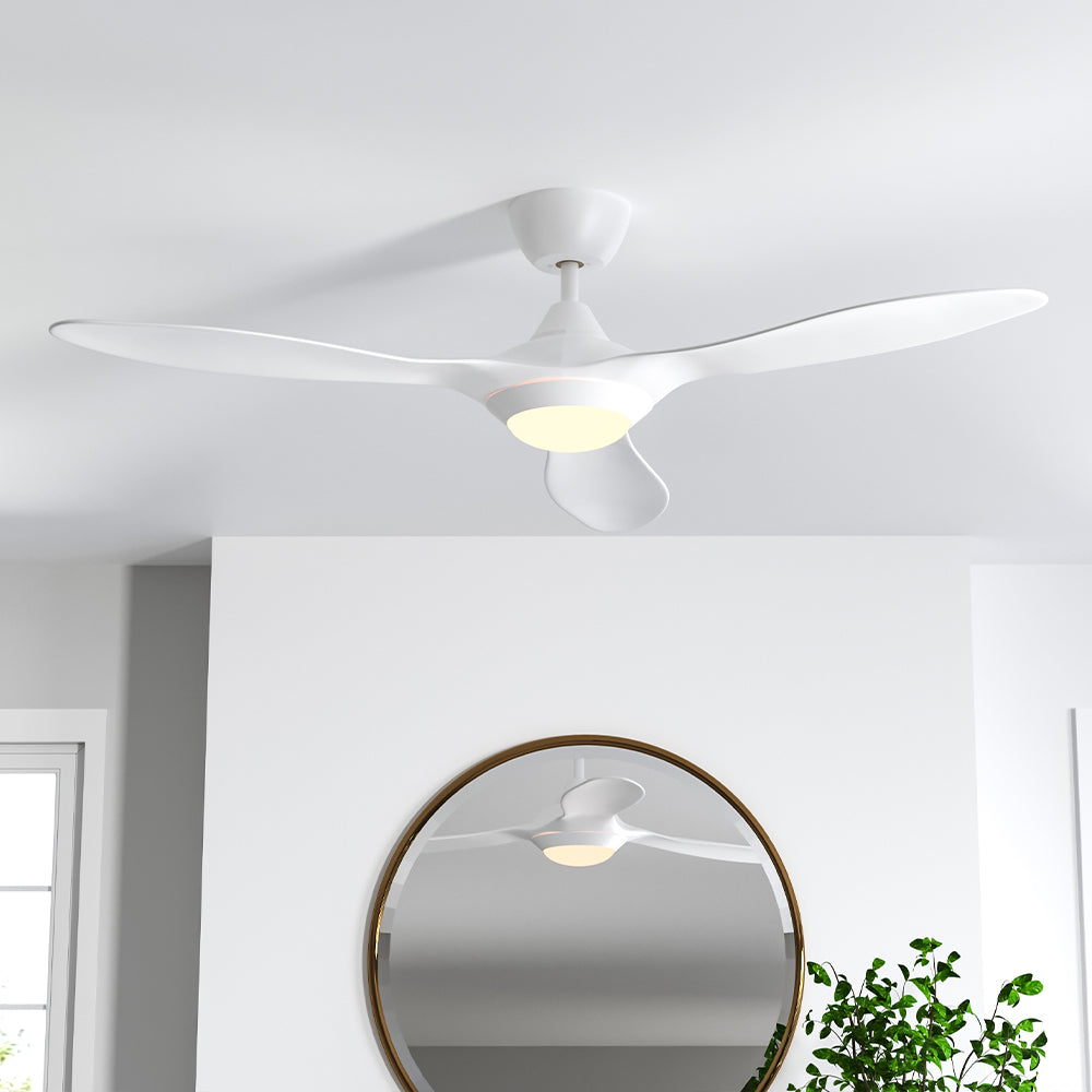 Vielseitiger 52-Zoll Deckenventilator mit Licht, Fernbedienung, 3 oder 5 Flügeln und Timer