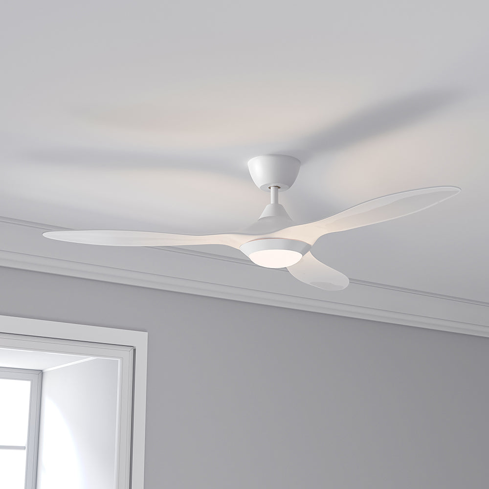 Vielseitiger 52-Zoll Deckenventilator mit Licht, Fernbedienung, 3 oder 5 Flügeln und Timer