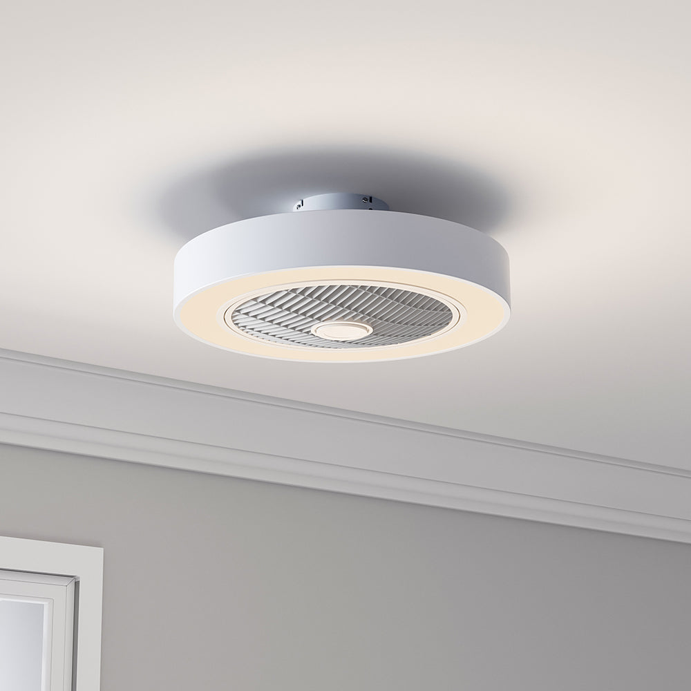Effizienter Deckenventilator Ø 55 cm mit Fernbedienung und 3-Farb-LED-Beleuchtung