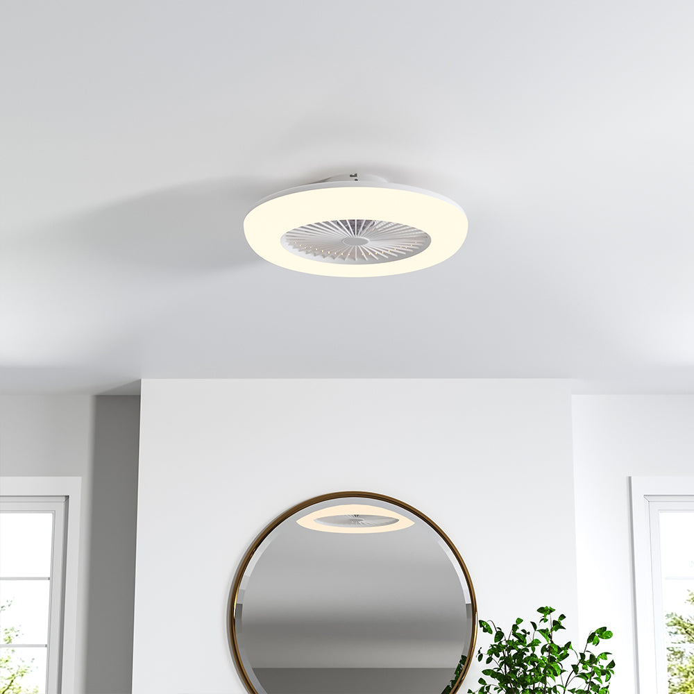 Effizienter Deckenventilator Ø 55 cm mit Fernbedienung und 3-Farb-LED-Beleuchtung