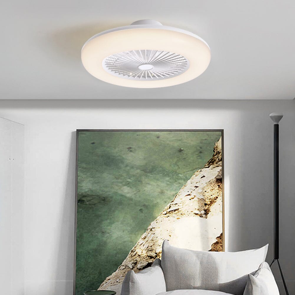 Effizienter Deckenventilator Ø 55 cm mit Fernbedienung und 3-Farb-LED-Beleuchtung