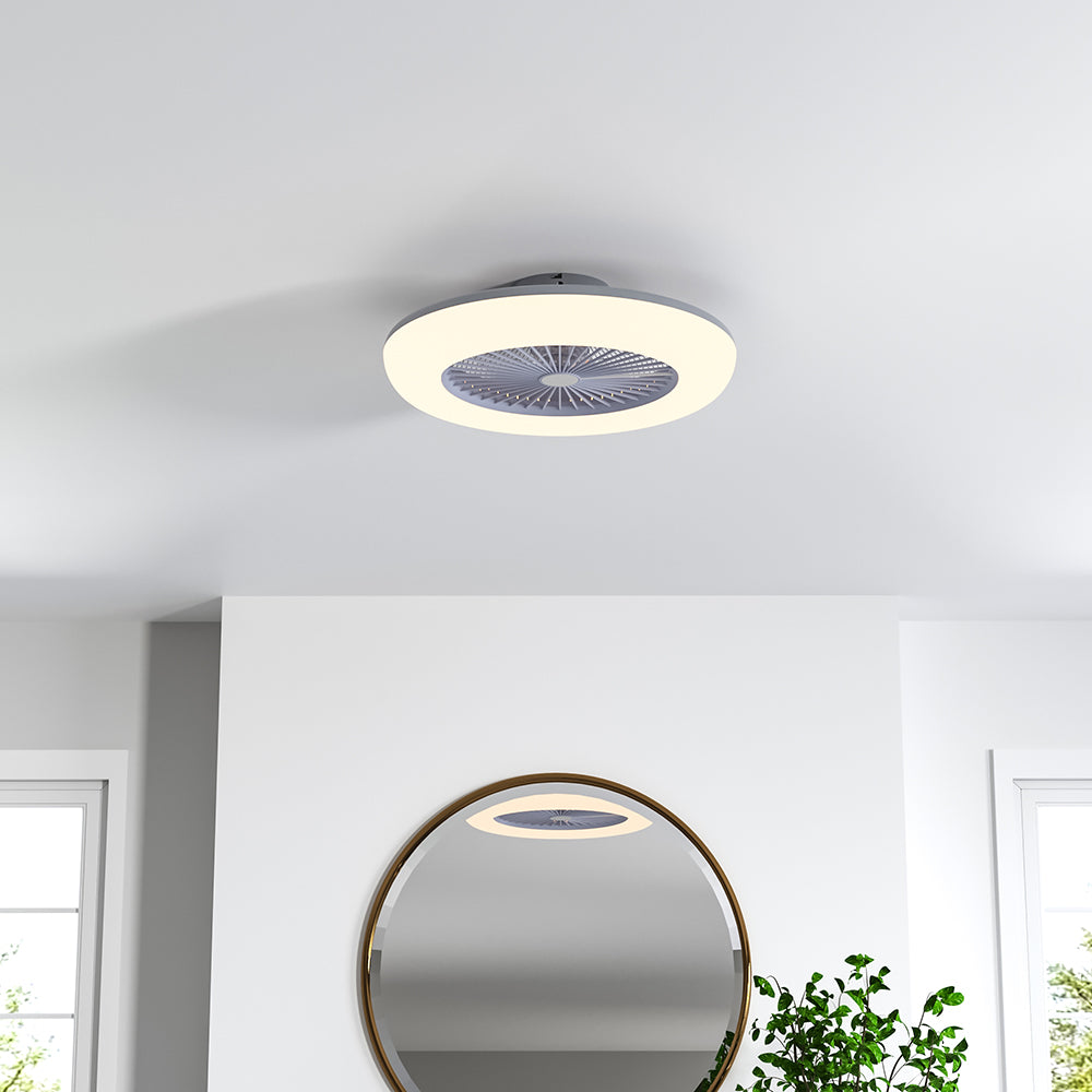 Effizienter Deckenventilator Ø 55 cm mit Fernbedienung und 3-Farb-LED-Beleuchtung