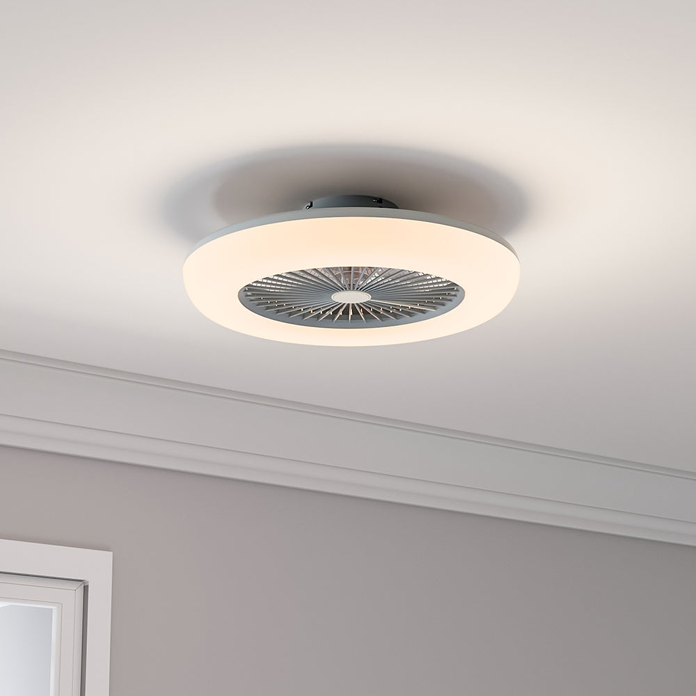 Effizienter Deckenventilator Ø 55 cm mit Fernbedienung und 3-Farb-LED-Beleuchtung