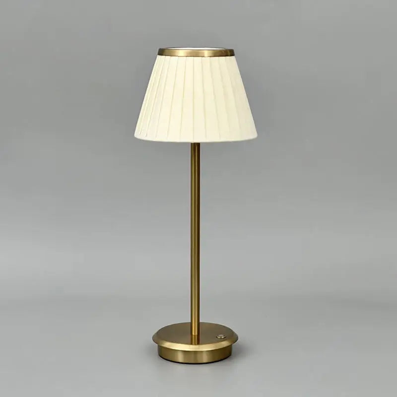 Minimalistische Messing-Tischlampe – Kabellose Tischbeleuchtung