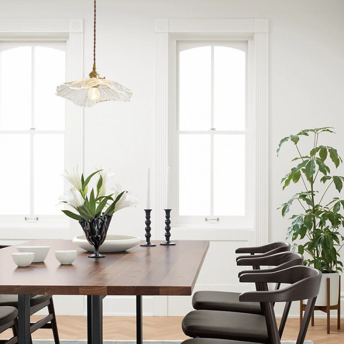 Moderne Glas-Pendelleuchte | Floralen Elementen