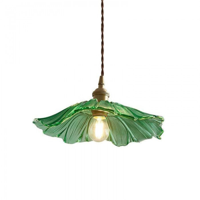 Moderne Glas-Pendelleuchte | Floralen Elementen