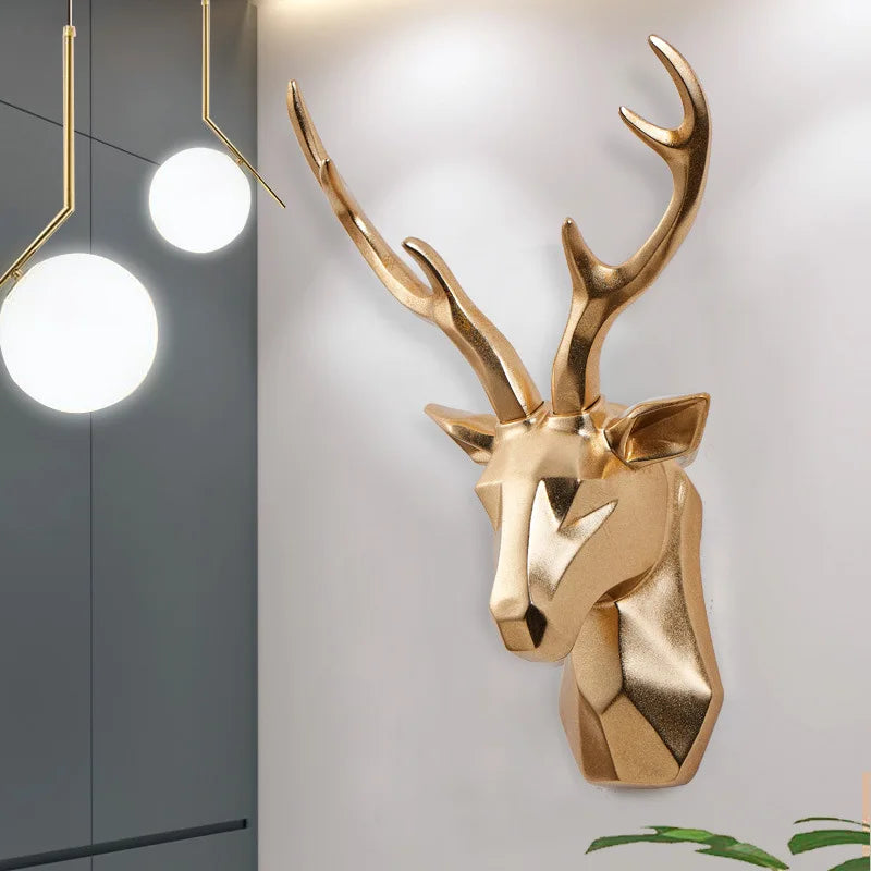 Realistische 3D Hirschkopf-Skulptur für Ihr Zuhause