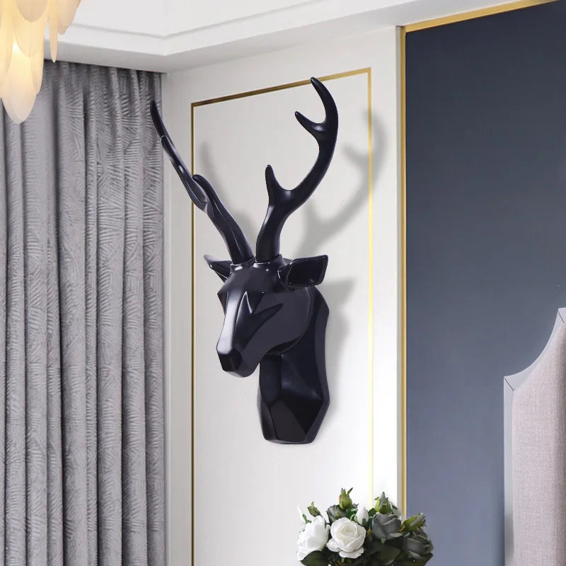 Realistische 3D Hirschkopf-Skulptur für Ihr Zuhause