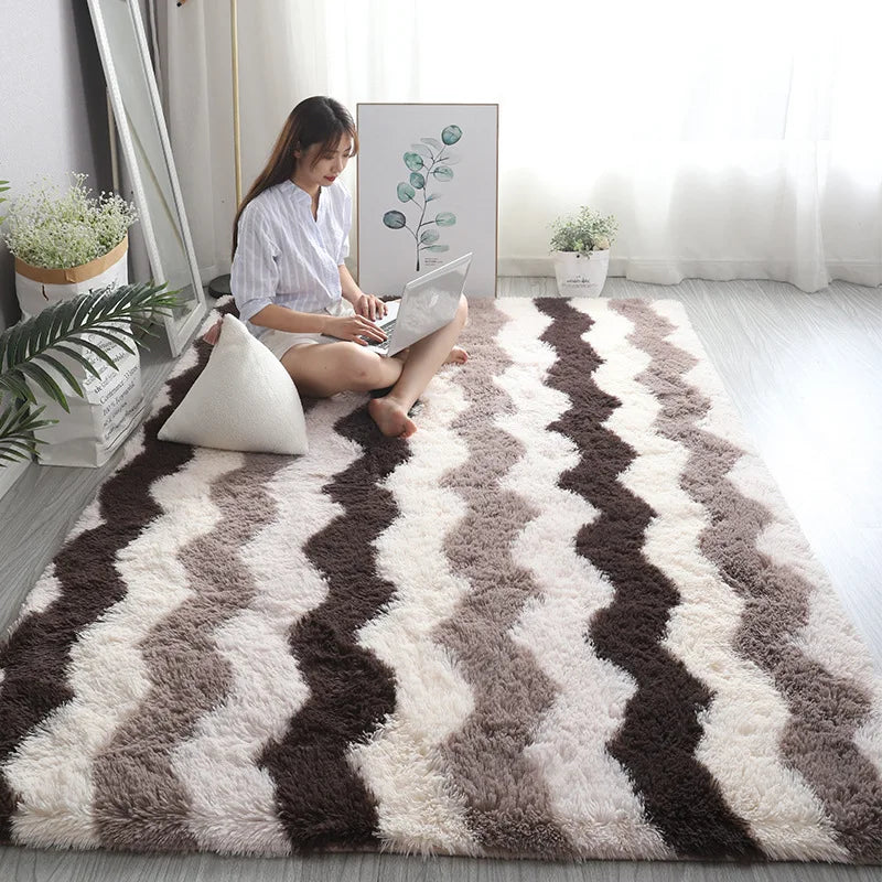 Fluffiger Rutschfester Wohnzimmerteppich