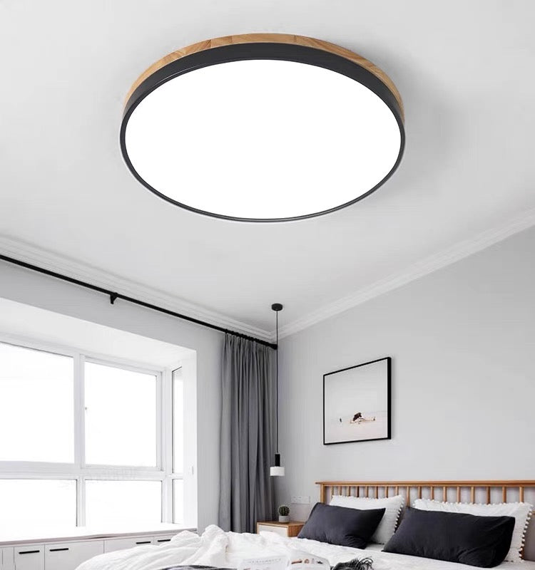 Einbauleuchte mit LED – Moderne Deckenlampe aus Holz