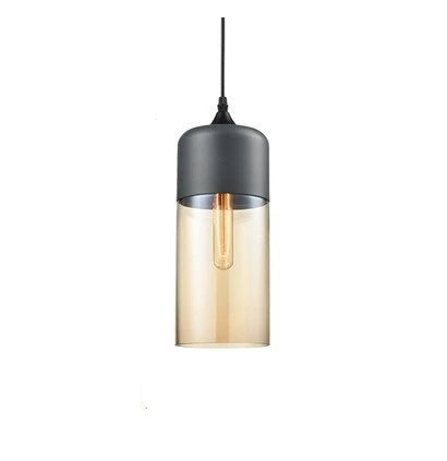 Glas‑Holz‑Pendelleuchte | Moderner Touch