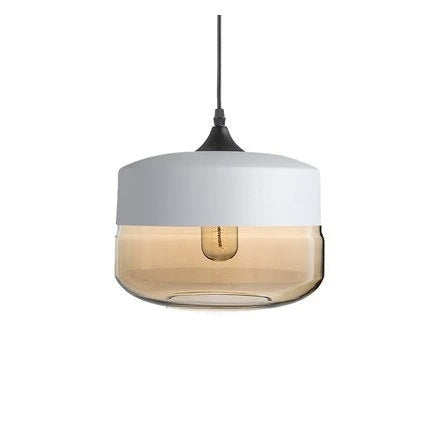 Glas‑Holz‑Pendelleuchte | Moderner Touch