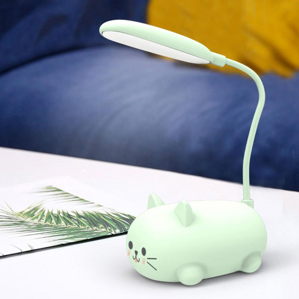 Mini-LED Schreibtischlampe und Katzenmotiv