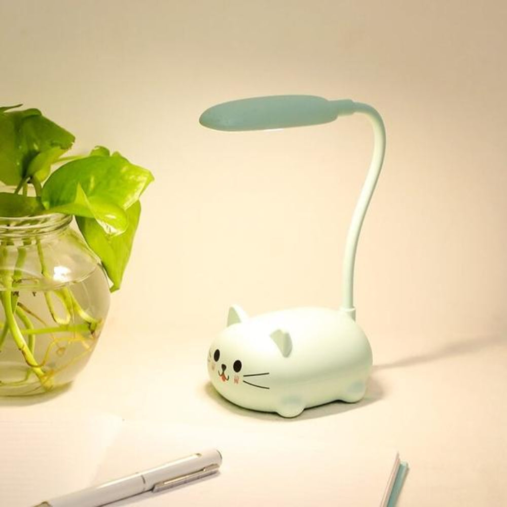 Mini-LED Schreibtischlampe und Katzenmotiv