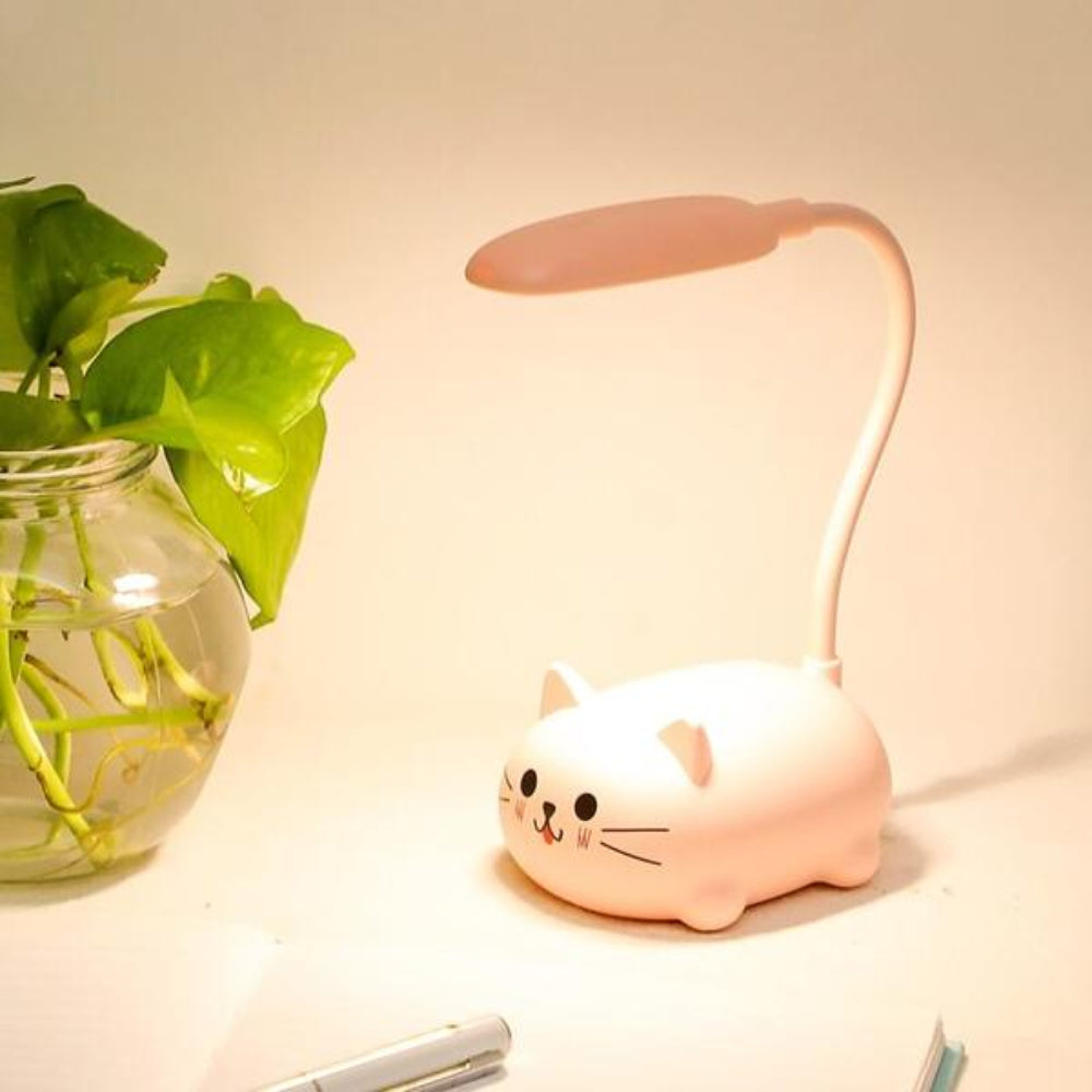 Mini-LED Schreibtischlampe und Katzenmotiv