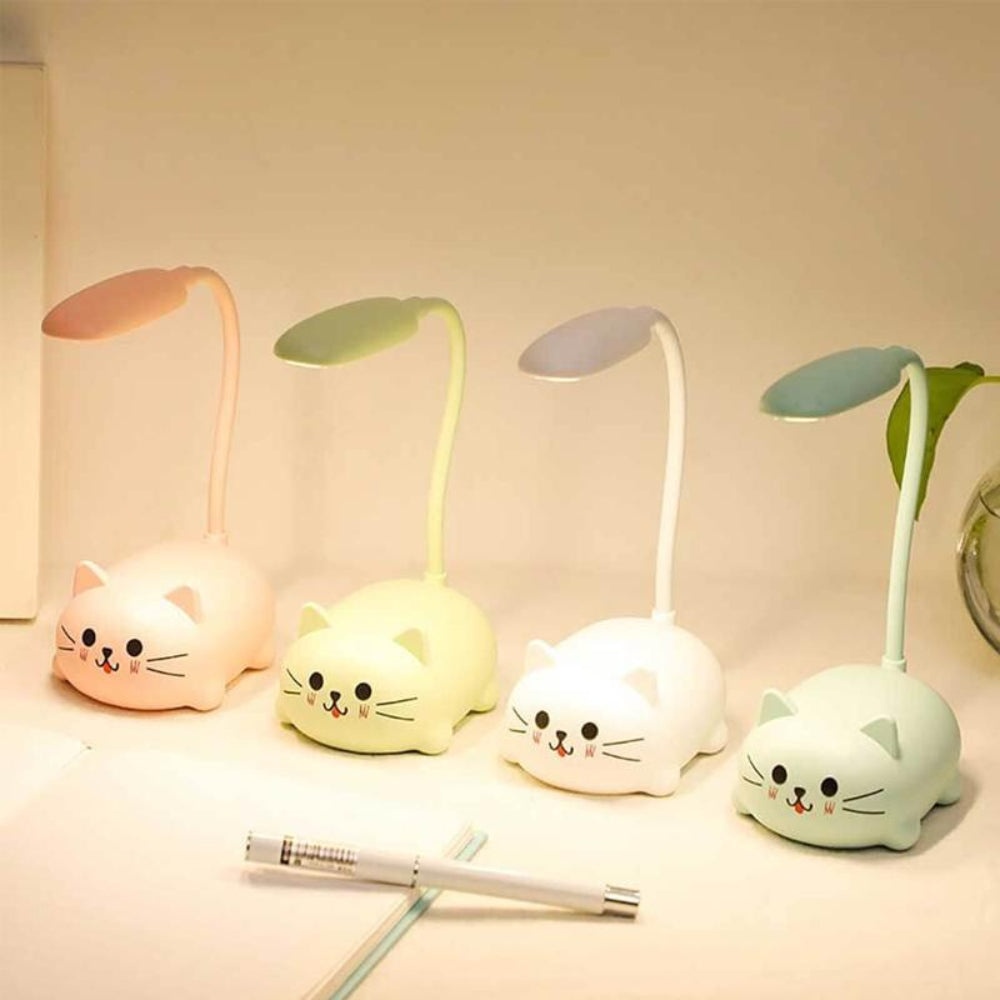 Mini-LED Schreibtischlampe und Katzenmotiv