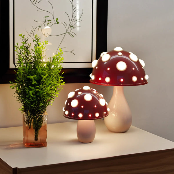Vintage LED-Pilzlampe – Retro-Tischleuchte Mit Charme
