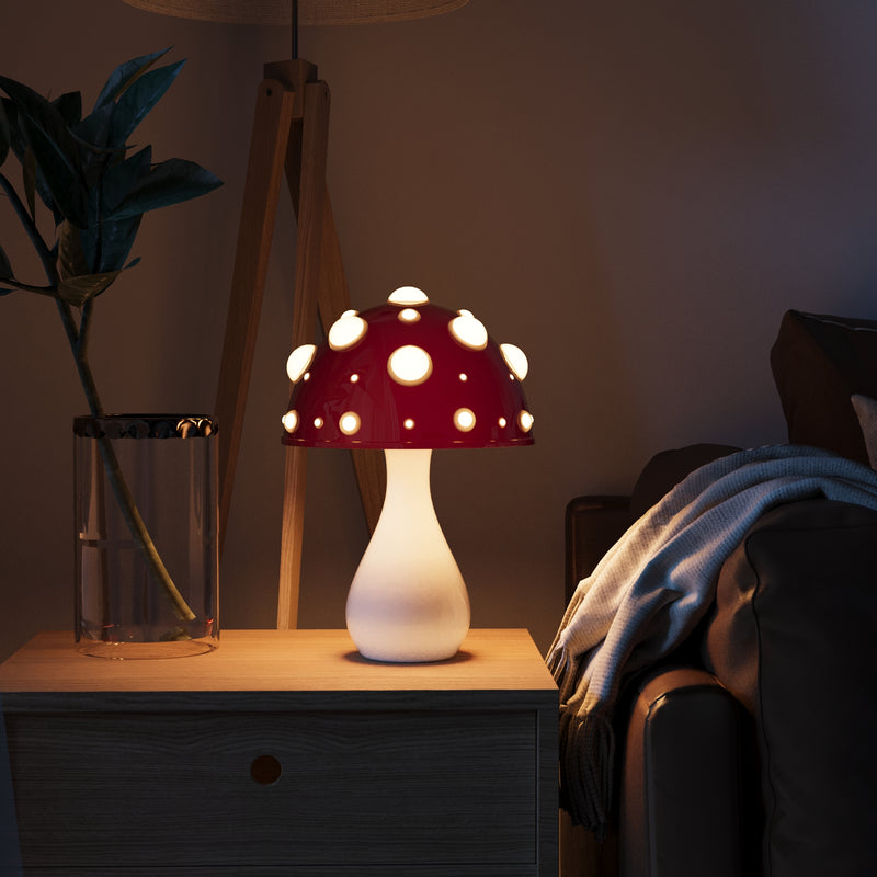 Vintage LED-Pilzlampe – Retro-Tischleuchte Mit Charme