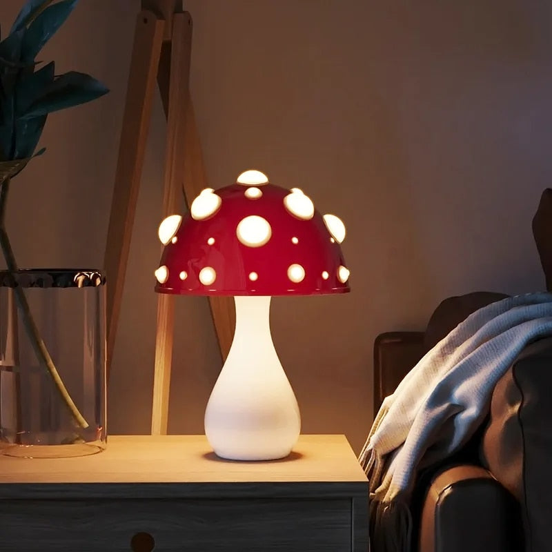 Vintage LED-Pilzlampe – Retro-Tischleuchte Mit Charme
