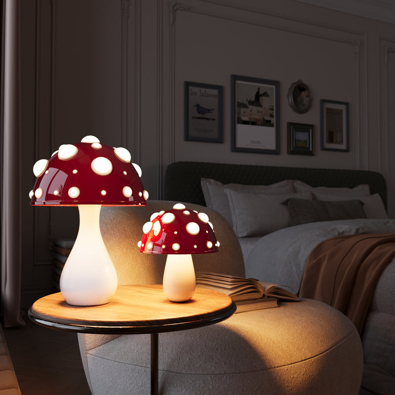 Vintage LED-Pilzlampe – Retro-Tischleuchte Mit Charme