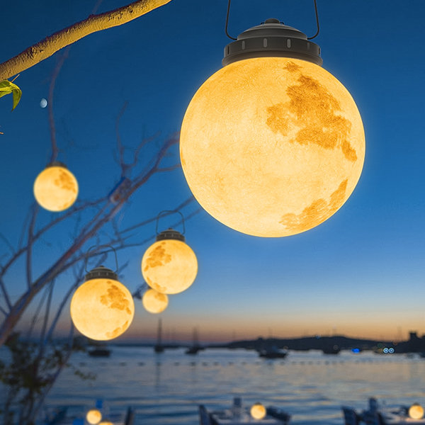 Outdoor-Pendelleuchte mit LED im Modernen Golden Moon-Design