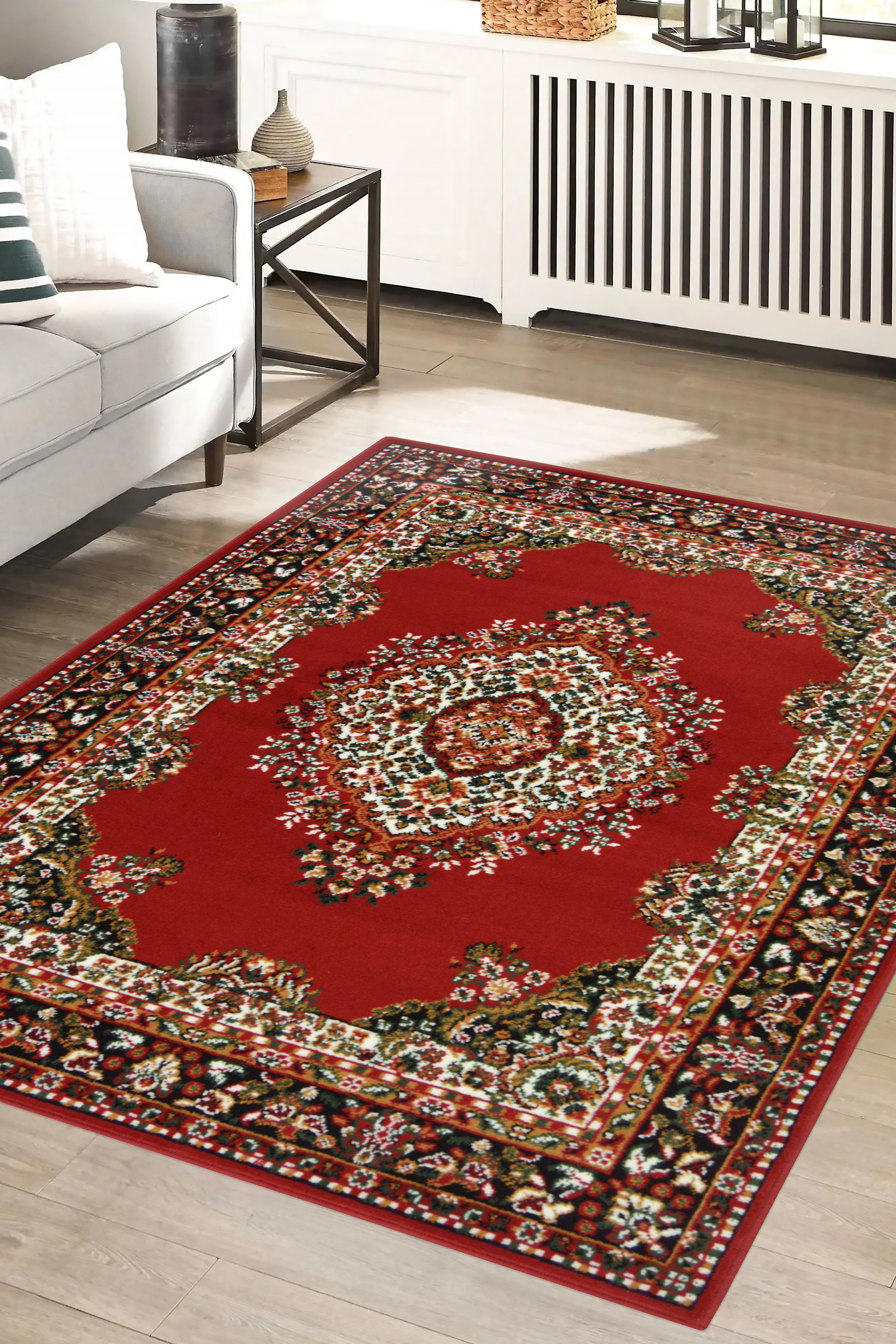 Traditioneller Wohnzimmerteppich – Retro-Stil