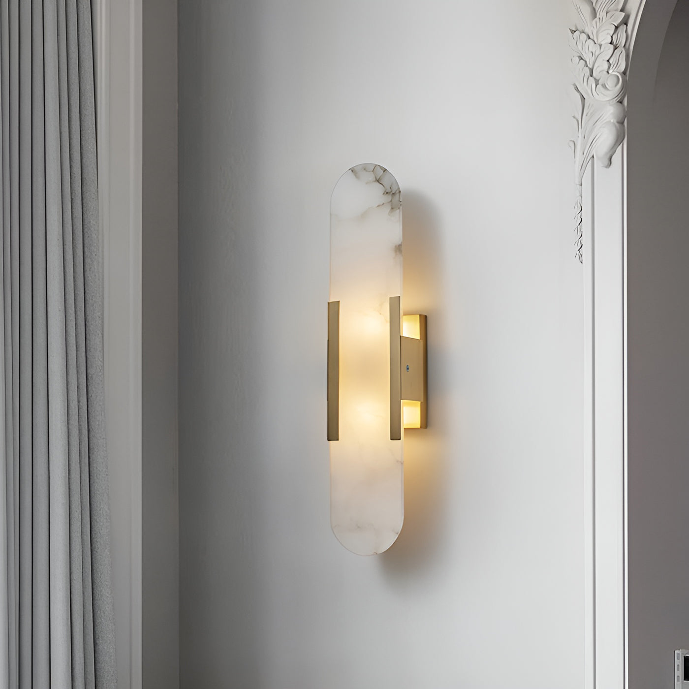 Langlebige Alabaster-Wandlampe Mit Modernem Look