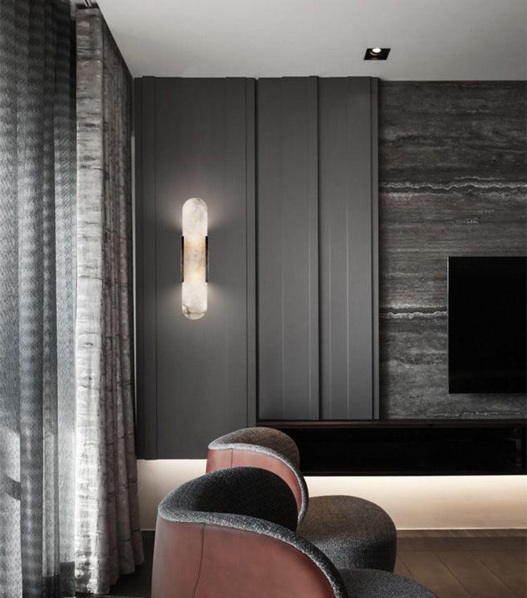 Langlebige Alabaster-Wandlampe Mit Modernem Look
