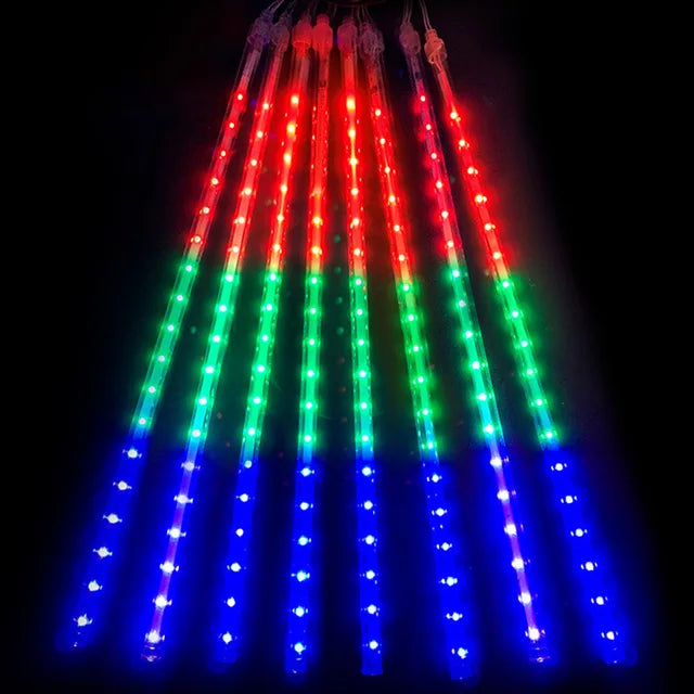 LED-Meteorschauer-Lichterkette – Wetterfest für Garten, Terrasse & Außenbereich