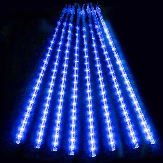 LED-Meteorschauer-Lichterkette – Wetterfest für Garten, Terrasse & Außenbereich