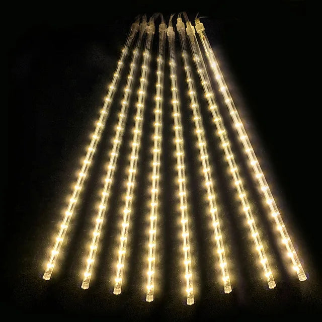LED-Meteorschauer-Lichterkette – Wetterfest für Garten, Terrasse & Außenbereich