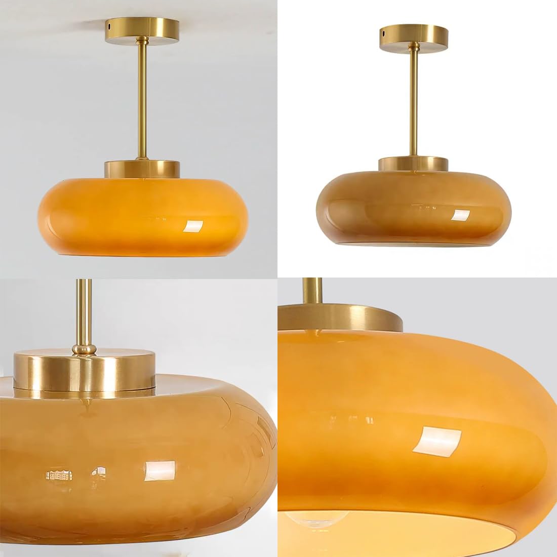 Vintage Kristall-Deckenlampe – Rundes Design