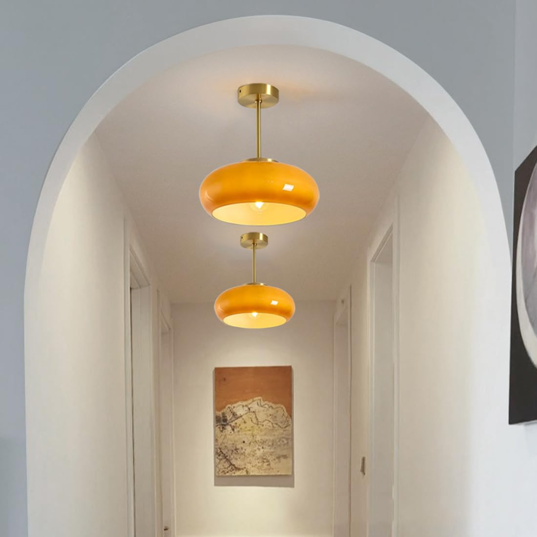 Vintage Kristall-Deckenlampe – Rundes Design