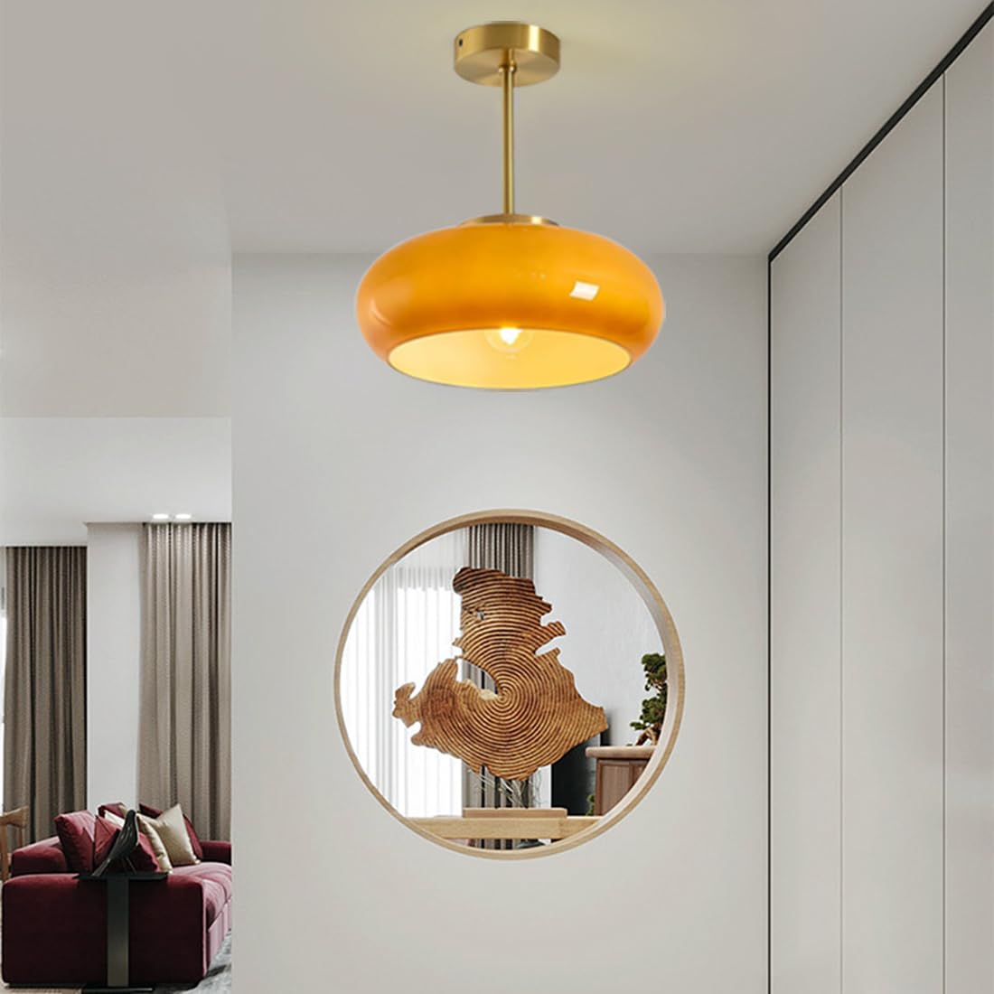 Vintage Kristall-Deckenlampe – Rundes Design