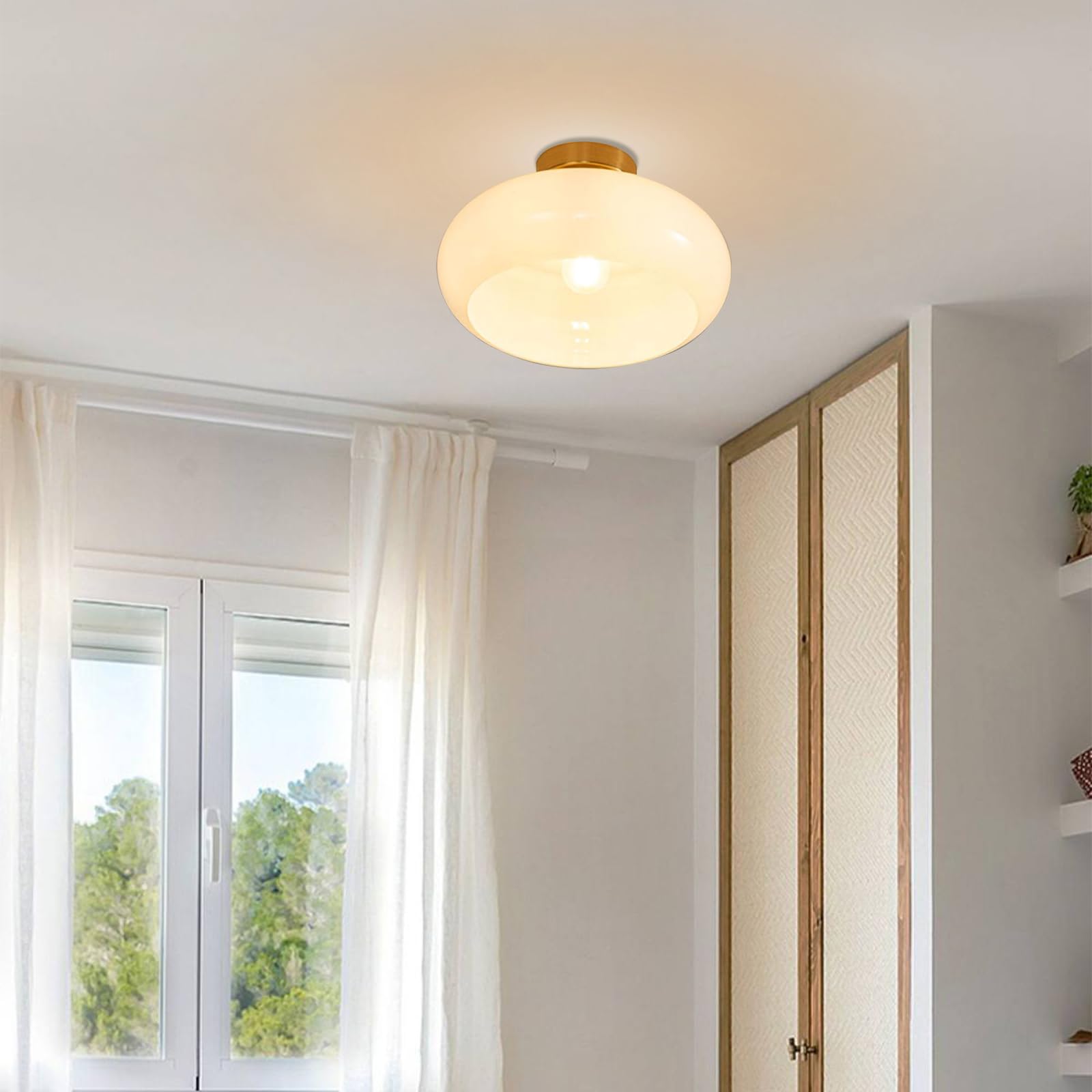 Vintage Kristall-Deckenlampe – Rundes Design