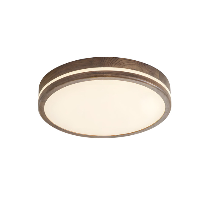 Runde LED-Deckenlampe aus Holz – Tri-Color Beleuchtung
