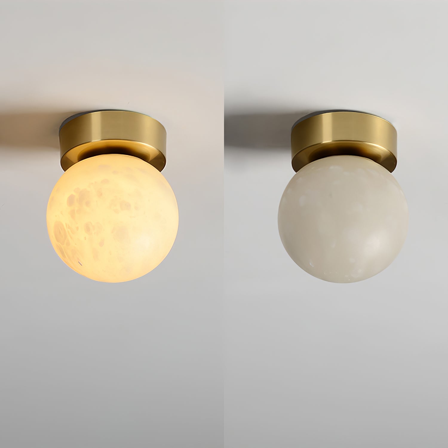 Leuchtender Mond Alabaster LED-Deckenleuchte | Moderne Deckenlampe