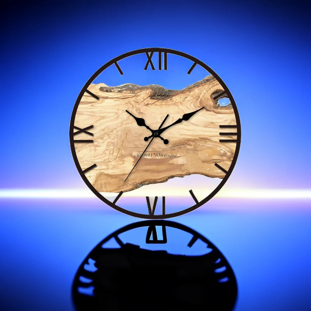 Moderne Wanduhr Mit Transparentem Ziffernblatt im Minimalistischen