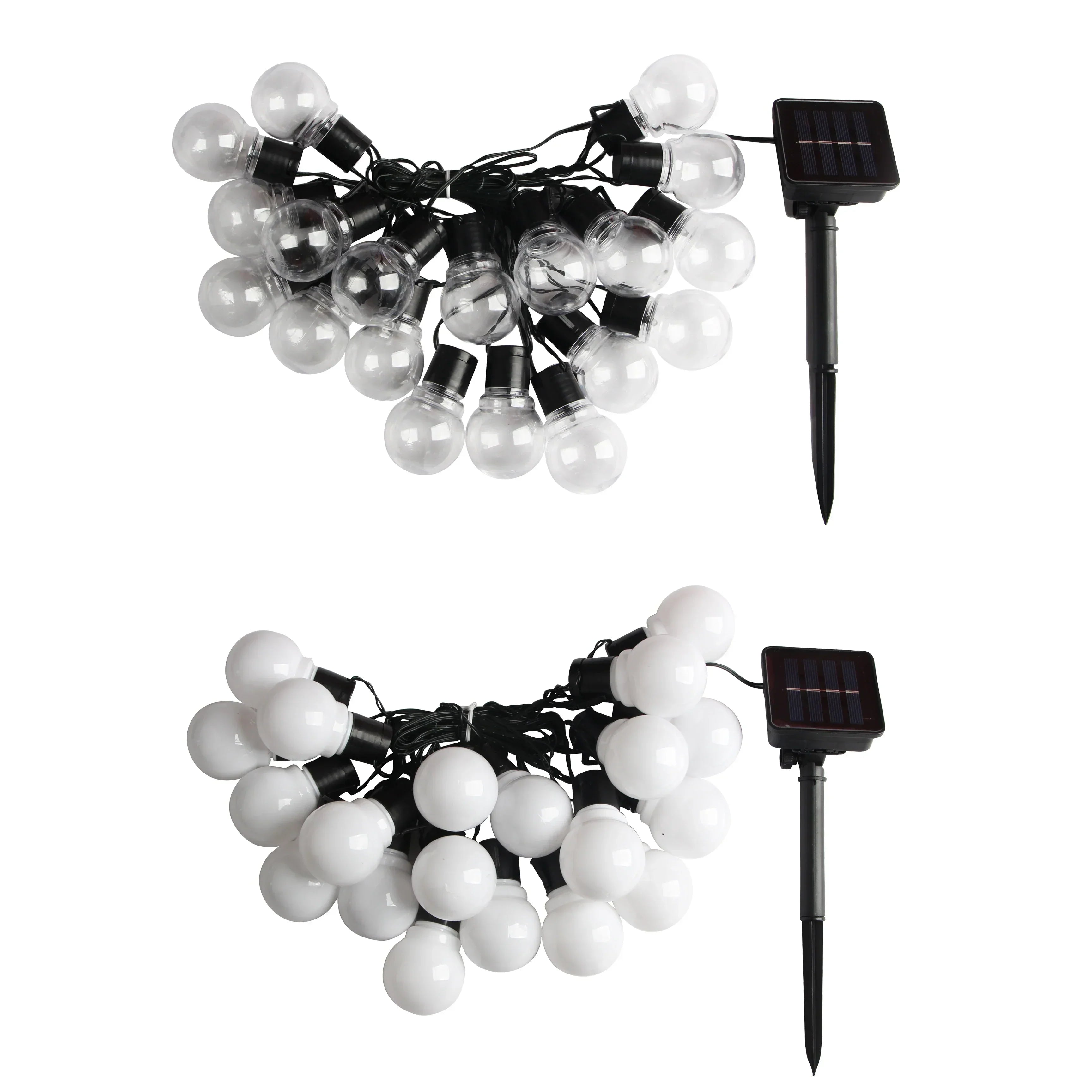 Solar-Festoon-Lichterkette für Draußen – Warmweiß