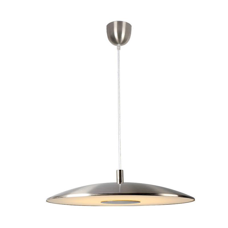 Industrielle LED Pendelleuchte aus Eisen und Nickel